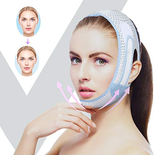 Facial Slimming Strap Face-Lifting Bandage -V Shape Line Lifting Double Chin Reducer Chin Neck and Chin Lift for Women Eliminates Sagging Skin Lifting Slimmer Device Firming Anti Aging Band Breathable Face Strap Blue Facial Slimming Strap Face-Lifting Bandage -V Shape Line Lifting Double Chin Reducer Chin Neck and Chin Lift for Women Eliminates Sagging Skin Lifting Slimmer Device Firming Anti Aging Band Breathable Face Strap Blue