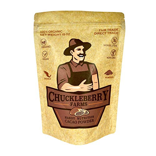 Chuckleberry Farms Organic Cacao Powder  All Natural Raw Cocoa Chocolate Substitute Superfood  Non GMO Gluten Free No Added Sugars or Preservatives Keto Vegan Friendly  Unsweetened Cacao Powder