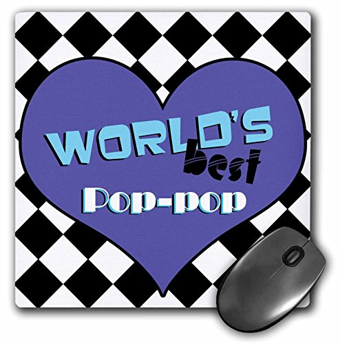 3dRose LLC 8 x 8 x 0.25 Inches Worlds Best Poppop Mouse Pad (mp_10850_1)