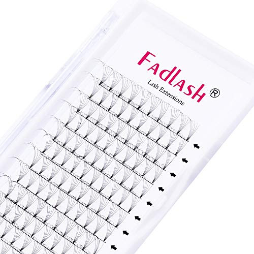 Volume Lashes Extensions 6D D Curl 19mm Premade Fans 0_10 Thickness Premade Lash Fans Short Stem Volume Eyelash Extensions Supplies 6D-0_10-D 19mm