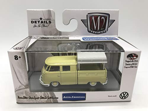 M2 Machines by M2 Collectible Auto-Thentics 1960 VW Double Cab Truck USA Model WMTS07 16-47 Baby Yellow Details Like NO Other! 1 of 7380