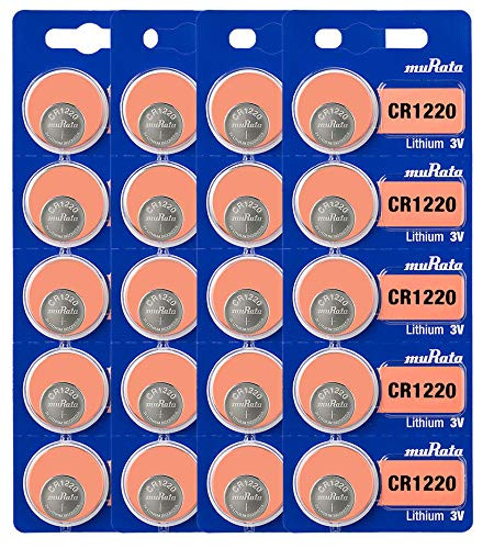 Murata CR1220 Battery 3V Lithium Coin Cell - Replaces Sony CR1220 20 Batteries