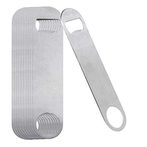 Flat Bottle Openers - 10-Pack Heavy Duty Stainless Steel Bottle Openers, Speed Beer Bottle Opener for Bars, Kitchen and Restaurants, Silver, 7-Inch Flat Bottle Openers - 10-Pack Heavy Duty Stainless Steel Bottle Openers, Speed Beer Bottle Opener for Bars, Kitchen and Restaurants, Silver, 7-Inch