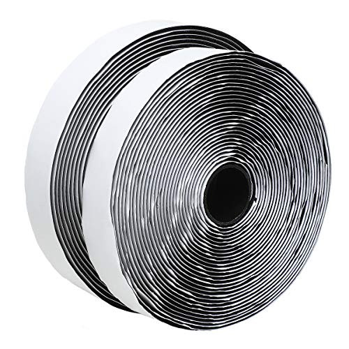 TYLife Hook and Loop TapeSelf Adhesive Sticky Back Roll 1 Inch x 26 Feet Heavy Duty Adhesive Hook Loop Strip Mounting TapeDIY Self Adhesive Tape for Sewing CraftingIndoor and Outdoor UseBlack