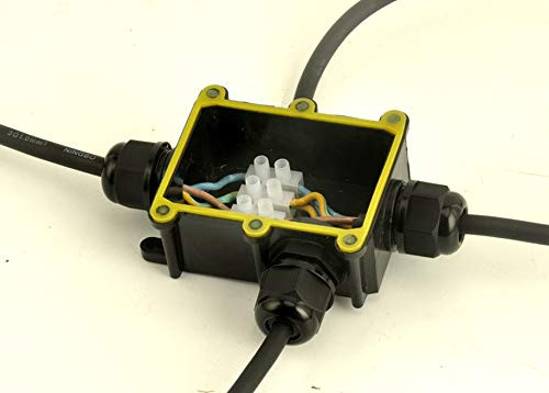 Waterproof IP68 junction Box electric box electrical box waterproof 4 Way Plug Line PG13_5 Coaxial Cable Connector Wire Range 4 to 9mm 9 to 12mm Outdoor External Electric Power Cord Boxes
