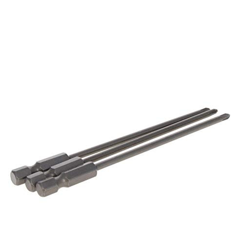 Utoolmart 3pcs 3mm PH1 Magnetic Phillips Screwdriver Bits 14 Inch Hex Shank 100mm Length S2 Power Tool