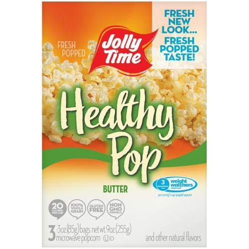 Jolly Time Healthy Pop Microwave Pop Corn Bags Butter Pack of 2