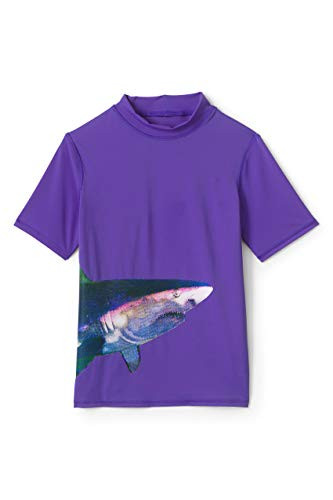 Lands End Boys Graphic Rashguard Fierce Shark Husky X-Large