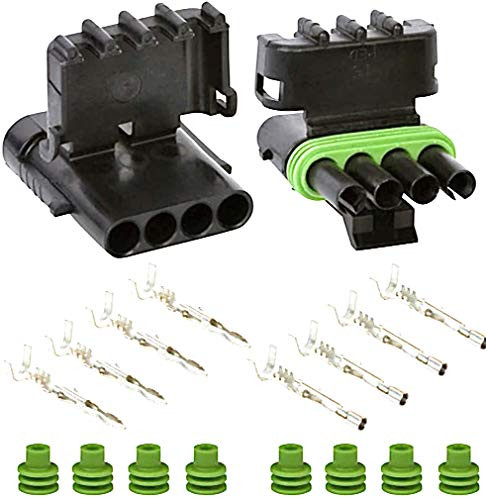 WEATHER-PACK Delphi 4 Way Sealed Connector Assembly Kit for 20-18 AWG 0_5-0_8 mm2