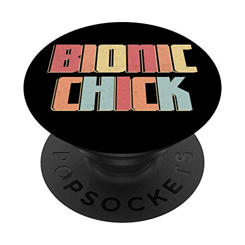 Bionic Chick Replacement Surgery Get Well Soon Recovery PopSockets PopGrip Swappable Grip for Phones  and  Tablets