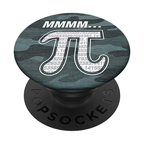 Camouflage Mmmm Pi Sign Funny Math Nerd Pie Lover Gift Idea PopSockets PopGrip Swappable Grip for Phones  and  Tablets