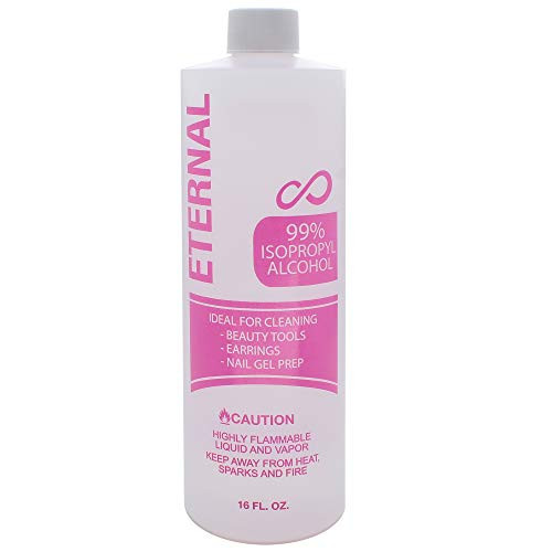 Eternal 99 Isopropyl Alcohol for Beauty Tools Earrings and Nail Gel Prep 16 FL_ OZ_