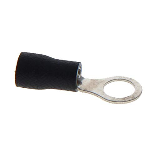 Fielect 250pcs RV2-5 Pre Insulated Ring Type Copper Crimp Terminals AWG16-14 Wire Connector Black Fielect 250pcs RV2-5 Pre Insulated Ring Type Copper Crimp Terminals AWG16-14 Wire Connector Black