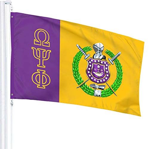 Omega Psi Phi 3x5 Foot Flag Outdoor Flag 100 Single-Layer Translucent Polyester 3x5 Ft