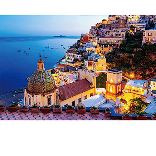 HMFUNTM Puzzles for Adults 1000 Piece Jigsaw Puzzles for Adults Kids Large Puzzle Game Toys Gift Amalfi Coast Puzzles 27_5 x 19_670CM x 50CM