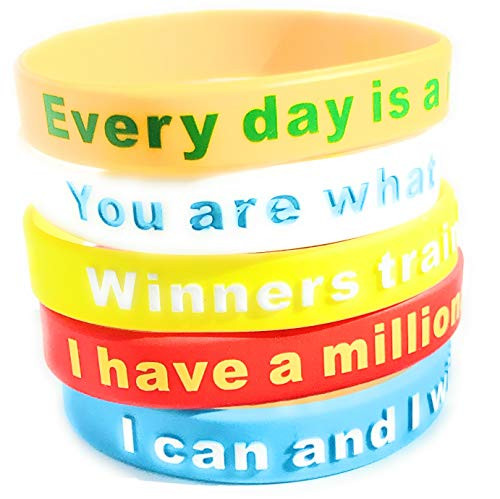 Motivational Bracelet Silicone Wristbands with Inspirational