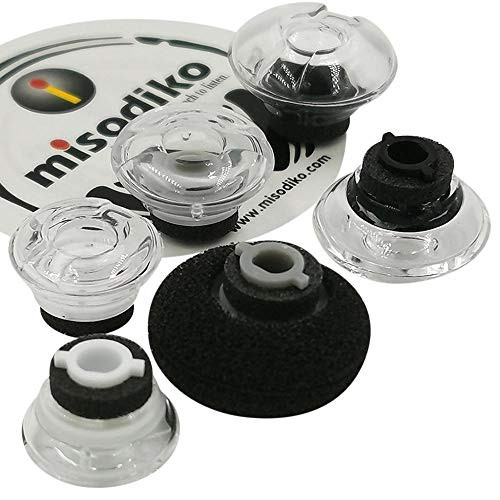 misodiko Earbuds Eargels Eartips with Foam Covers Replacement for Plantronics Voyager Legend Voyager ProPro HDPro  Pro UC Voyager 52005220 5210 Bluetooth Headsets 6Pcs Clear SML