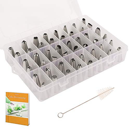 48-Piece Numbered Piping Tips Cookie Icing Tips Cookie Decorating Kit Cake Decorating Tips for Cupcakes Cookies Cake Supply Master Decorating Tip Set 48-Piece Numbered Piping Tips Cookie Icing Tips Cookie Decorating Kit Cake Decorating Tips for Cupcakes Cookies Cake Supply Master Decorating Tip Set