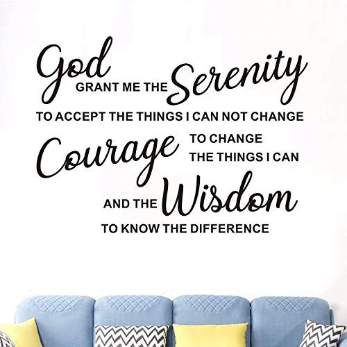 AnFigure Scripture Wall Decal Biblical Wall Decals Quotes Religious Christian Bible Verse Faith Prayer Home Art Decor Vinyl Stickers Grant me The Serenity to Accept Things I can not Change 19_3x14 AnFigure Scripture Wall Decal Biblical Wall Decals Quotes Religious Christian Bible Verse Faith Prayer Home Art Decor Vinyl Stickers Grant me The Serenity to Accept Things I can not Change 19_3x14