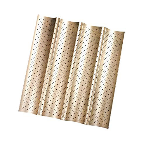 Nonstick Perforated Baguette Pan15 x 13Bread PansBread Baking Pan 4 Wave Loaves Loaf Bake Mold Toast Cooking Bakers Molding for Oven Toast Cooking