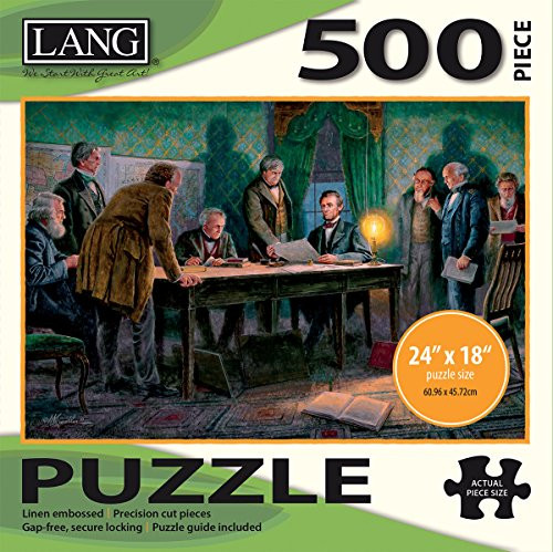 LANG - 500 Piece Puzzle -"General Orders", Artwork by Mort Kunstler - Linen Finish - 24 x 18 Completed