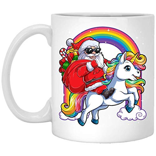 Unicorn Mug - Christmas Santa Riding Unicorn Xmas Coffee Mug - Christmas Mug 11oz Unicorn Mug - Christmas Santa Riding Unicorn Xmas Coffee Mug - Christmas Mug 11oz