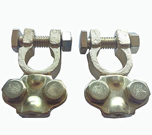 Brass Battery Terminals Connectors Clamps Top Post Battery Terminal Protector Set for Marine Car Boat RV Vehicles 1 Pair Brass Battery Terminals Connectors Clamps Top Post Battery Terminal Protector Set for Marine Car Boat RV Vehicles 1 Pair