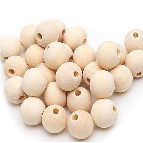 hesmartly 200Pcs 20mm Wood Beads Round Wooden Spacer Beads Unfinished Natural Wood Loose Beads hesmartly 200Pcs 20mm Wood Beads Round Wooden Spacer Beads Unfinished Natural Wood Loose Beads
