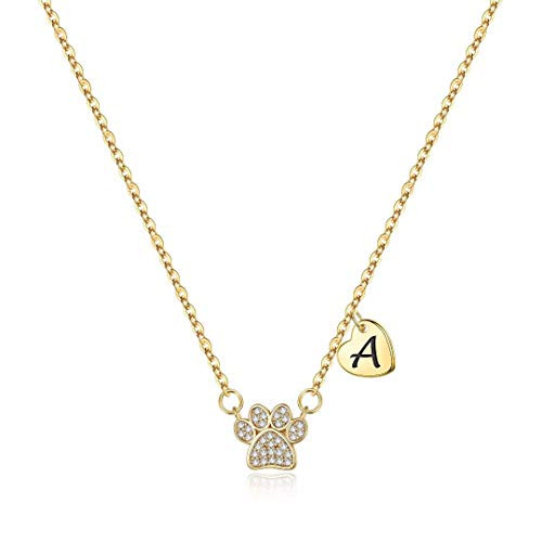 Dog Mom Gifts for Women Necklace Dainty 14K Gold Plated Initial Paw Print Dog Mom Necklace Mothers Day Dog Mom Gifts Dog Mom Gifts for Women Necklace Dainty 14K Gold Plated Initial Paw Print Dog Mom Necklace Mothers Day Dog Mom Gifts