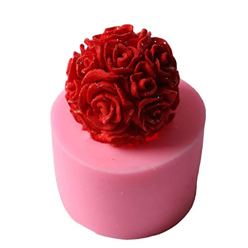 Chocolate Cookie Rose Flowers Shape Mold 2 Pack Valentines Day Silicone Cake Baking Molds DIY Silicone Jelly Pudding Soap Baking MoldCake Decorating Tools Bakeware Mousse Mold