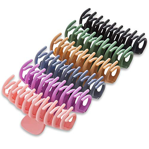Big Hair Claw Clips 4_3 Inch Nonslip Large Claw Clip for Women and Girls Thin Hair Strong Hold Hair Clips for Thick Hair 6 Color Available 6 Packs Big Hair Claw Clips 4_3 Inch Nonslip Large Claw Clip for Women and Girls Thin Hair Strong Hold Hair Clips for Thick Hair 6 Color Available 6 Packs