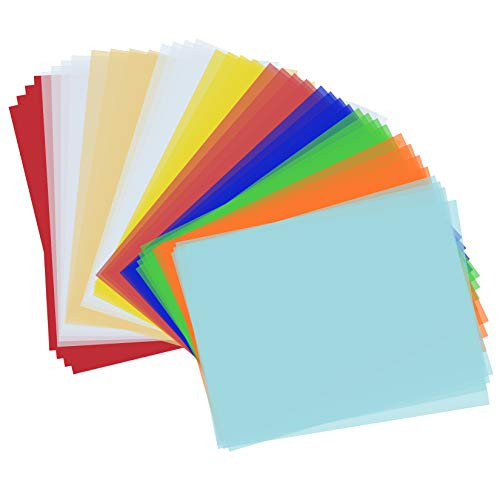 Colored Vellum Paper 8_5 x 11 50 Sheets 10 Colors Transparent Vellum Paper Translucent Printable Tracing Paper for Drafting Ink Jet Laser Printer