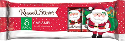 Russell Stover 1 Pack Caramel in Milk Chocolate Santa Holiday Candy - 8 Individually Wrapped Pieces per Pack - Net Wt_ 7 oz Russell Stover 1 Pack Caramel in Milk Chocolate Santa Holiday Candy - 8 Individually Wrapped Pieces per Pack - Net Wt_ 7 oz