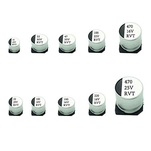 470UF 220UF 100UF 47UF 22UF 10UF Capacitor 10V 16V 25V 35V 50V SMD Electrolytic Capacitors Kit