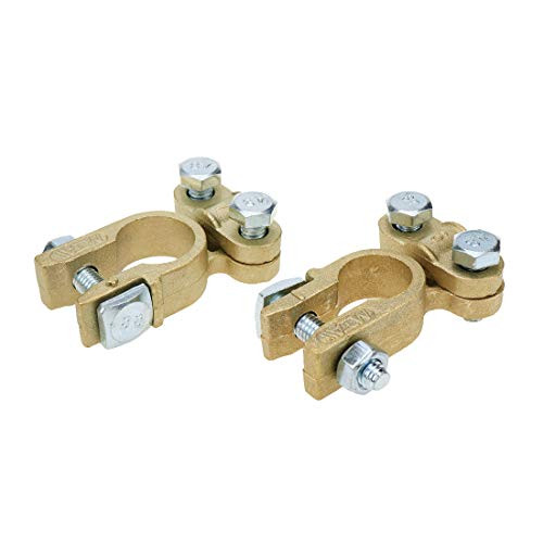 Yohii Positive and Negative Battery Terminals Connectors Clamps Set Universal Battery Cable Terminal Adapter - 1 Pair