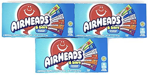 Airheads Variety of Flavors Candy 3_5oz Theater Box Pack of 3
