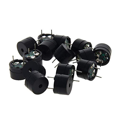 Fielect 5 Pcs DC 30V 80dB Electronic Passive Buzzer Alarm Piezo Passive Buzzer Sounder 14 x 4mm