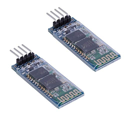 Hailege 2pcs HC-06 RS232 4 Pin Wireless Bluetooth Serial RF Transceiver Module Bi-Directional Serial Channel Slave Mode for Arduino