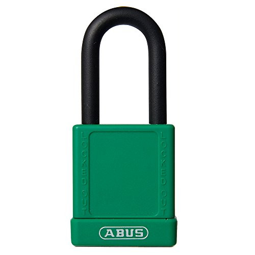 UltraSource Non-Conductive Padlock for Lockout/Tagout, 1.5" Shackle, Green