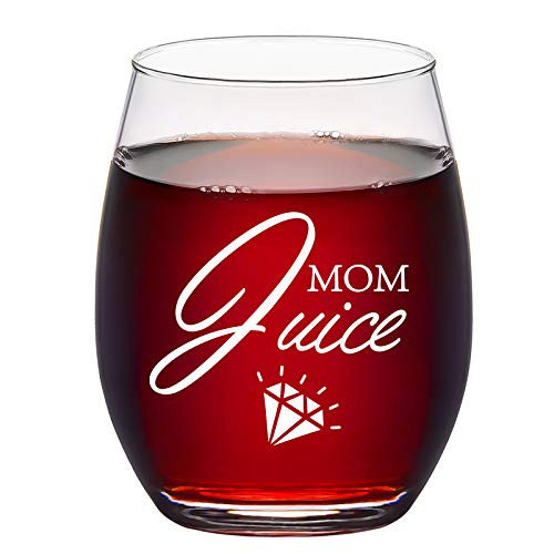 Mom Wine Glass Mom Juice Stemless Wine Glass 15Oz - Mom Gifts for Christmas Mothers Day Birthday - Gift Idea for Women Mom Mother Wife New Mom Mom to Be Wife from Daughter Son Husband Mom Wine Glass Mom Juice Stemless Wine Glass 15Oz - Mom Gifts for Christmas Mothers Day Birthday - Gift Idea for Women Mom Mother Wife New Mom Mom to Be Wife from Daughter Son Husband