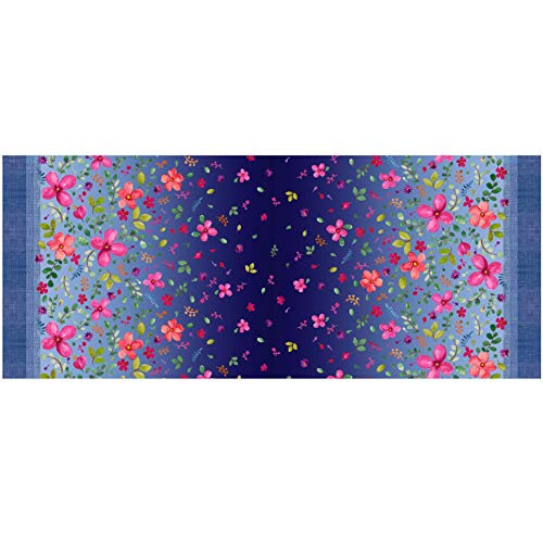 Michael Miller Quilt Fabrics Zen Garden Double Happiness Navy