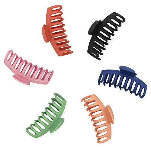6Pc Big Hair Claws Elegant Frosted Acrylic Hair Clips Hairpins Barrette Headwear for Women Girls Hair Accessories