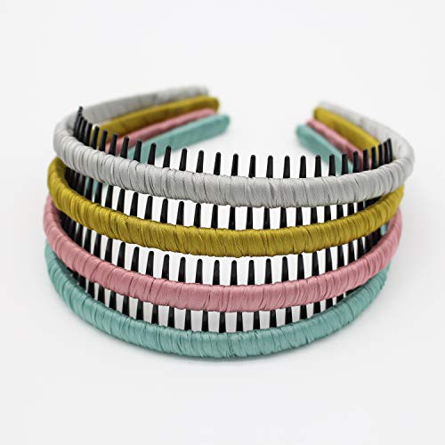 JOBAND 4 color Fashion hair bands headbands for womenGirls teeth comb Hair Accessories Non-slip Hair Hoop Resin Hairband Comfy headwear