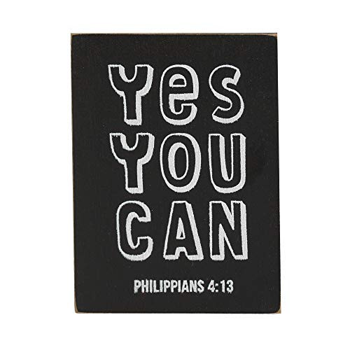 Dicksons Yes You Can Black 4 x 3 MDF Decorative Wall and Tabletop Sign Plaque Dicksons Yes You Can Black 4 x 3 MDF Decorative Wall and Tabletop Sign Plaque