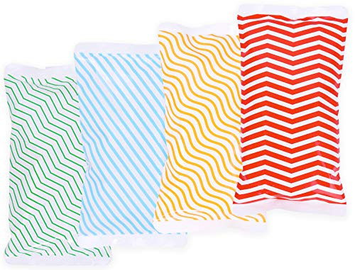 TruHealth Small Ice Packs for Lunch Bags - 4 Long Lasting Reusable Freezer Packs to Keep Food Cool  and  Fresh - Ice Packs for Coolers  and  Lunch Boxes - Picnic Camping Diaper Bags Kids and Adults