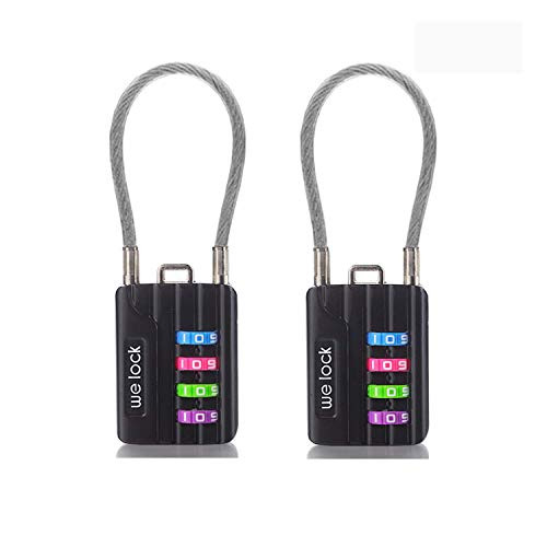 2 Pack TSA Approved Cable Luggage Locks Combination Luggage Lock Padlocks Re-settable 4-Digit Combination Travel Lock Suitable for Luggage Suitcases Backpacks 2 Pack TSA Approved Cable Luggage Locks Combination Luggage Lock Padlocks Re-settable 4-Digit Combination Travel Lock Suitable for Luggage Suitcases Backpacks