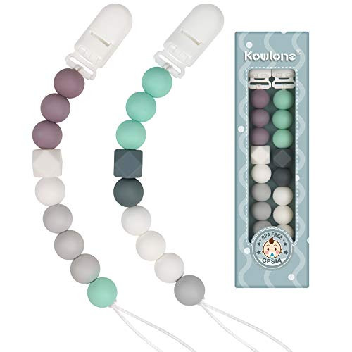 Pacifier Clip for Boys Silicone Paci Clips Holder Gender Neutral Teething Relief Chewable Beads Soothie Binky Teether Toys for Baby Shower Set of 2 Pacifier Clip for Boys Silicone Paci Clips Holder Gender Neutral Teething Relief Chewable Beads Soothie Binky Teether Toys for Baby Shower Set of 2