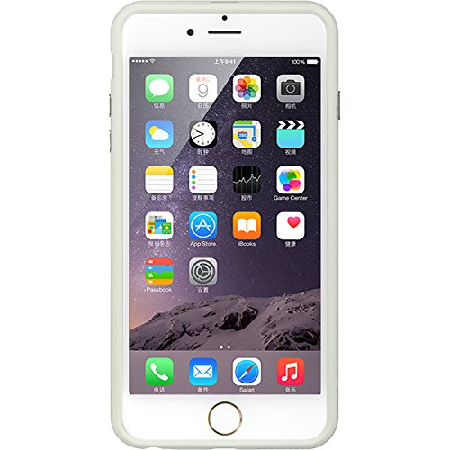 Asmyna MyBumper Phone Protector Cover for iPhone 6 Plus - Retail Packaging - White/Transparent Clear Asmyna MyBumper Phone Protector Cover for iPhone 6 Plus - Retail Packaging - White/Transparent Clear