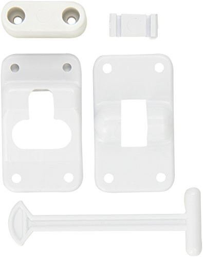Kwikee 1011.3004 906456002 Polar White 4" T-Style Door Holder with Bumper