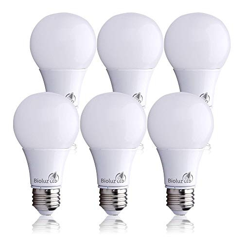 Bioluz LED Light Bulbs 60 Watt A19 Soft White 3000K Non-Dimmable A19 60 Watt Light Bulb 6-Pack